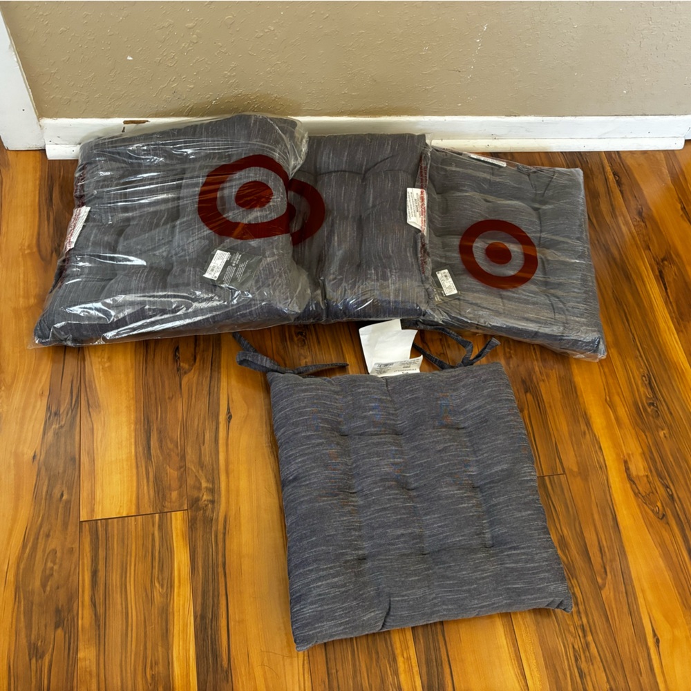 Threshold Gray Outdoor Seat Cushions - Set of 4
